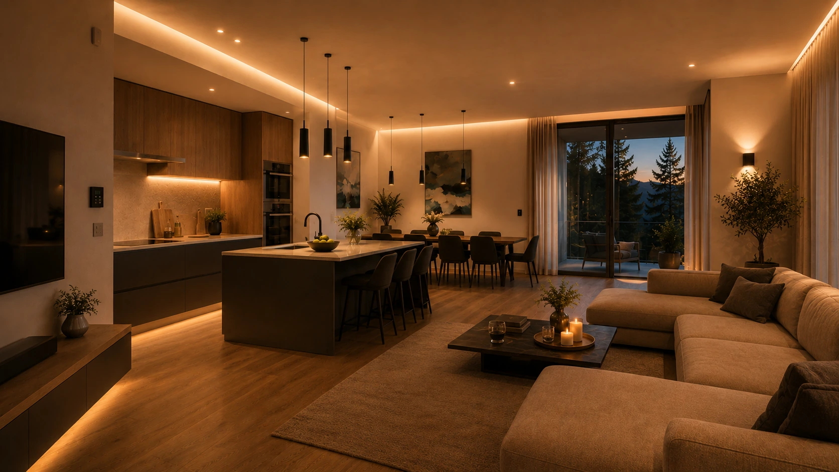 Living moderno e ordinato