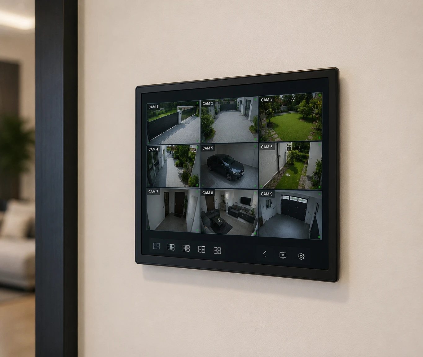 Monitor di videosorveglianza con controllo centralizzato